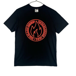 Burger King Flame Graphic Black T-Shirt Size Large